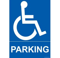 Panneau Parking avec pictogramme PMR
