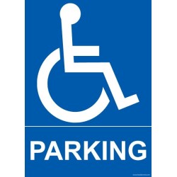 Panneau Parking avec pictogramme PMR