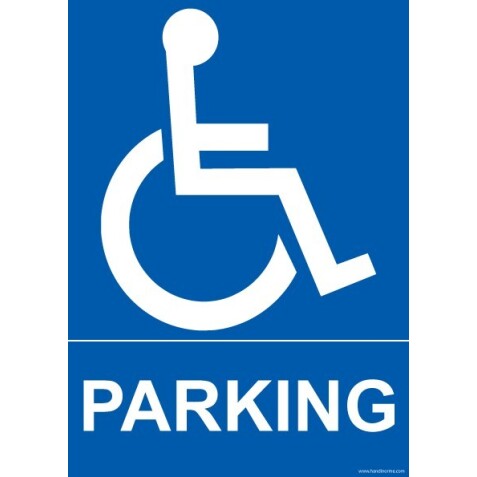 Panneau - Parking avec pictogramme handicapé