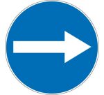 Panneau sens obligatoire