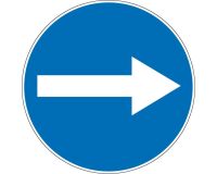 Panneau sens obligatoire  - PVC