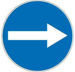 Panneau sens obligatoire