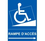 Panneau Rampe d'accès Picto PMR
