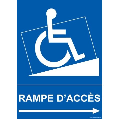 Panneau Rampe d'accès Picto PMR