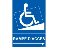 Panneau Rampe d'accès Picto PMR