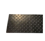 Dalles podotactiles en caoutchouc 1.5 - 420 x 800 mm - Jaune, Noir, Gris  (À l'unité, Noir)