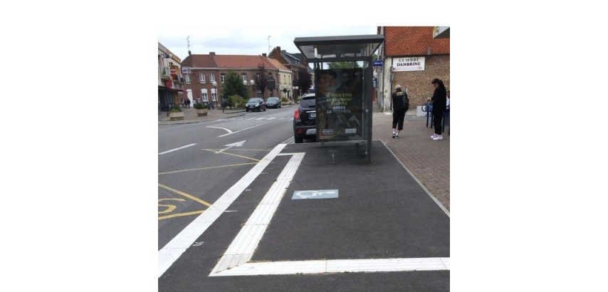 30 bandes d'aide au guidage en béton blanc -PU