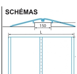 Rampe de franchissement d'obstacles L: 610mm
