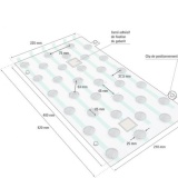 Plots podotactiles PODOKIT en Aluminium Strié auto-adhésifs en plaque  (4 plaques)