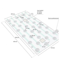 Plots podotactiles PODOKIT en Aluminium Strié auto-adhésifs en plaque