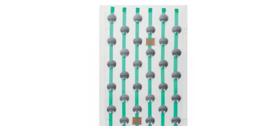 Plots podotactiles PODOKIT mixte Thermoplastiques et Inox auto-adhésifs en plaques