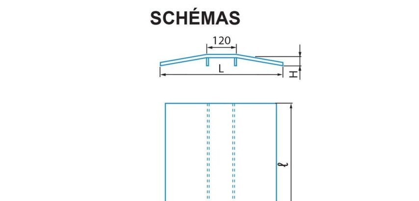 Rampe de franchissement d'obstacles L: 500mm