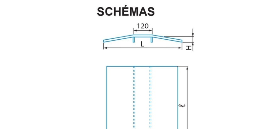 Rampe de franchissement d'obstacles L: 500mm