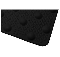 Dalle podotactile en résine avec adhésif épais- Résine méthacrylate - 3 formats - Extérieure  (412 x 825 mm, Noir)