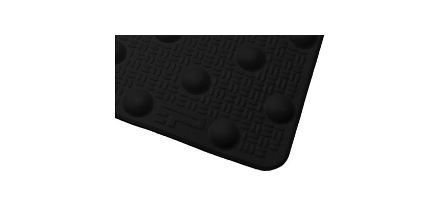 Dalle podotactile en résine avec adhésif épais- Résine méthacrylate - 3 formats - Extérieure  (412 x 825 mm, Noir)