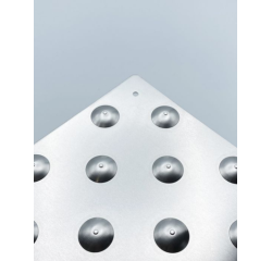 Dalle podotactile SEBALU en Alumium brut - 600 x 412 mm - Int