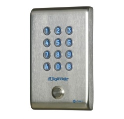 Digicode Inox + Bouton Poussoir 2 Relais