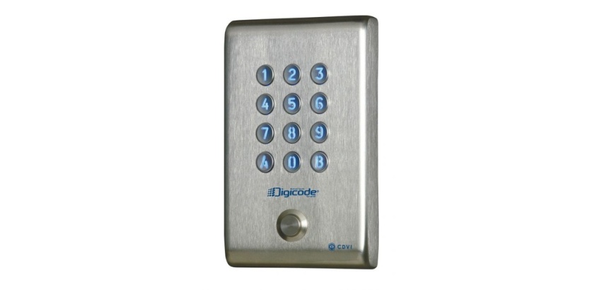 Digicode Inox + Bouton Poussoir 2 Relais
