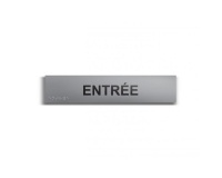 Entrée - Plaque de porte en braille et relief - 25 x 5cm  (Plaque alu)
