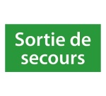 Étiquette pour BAES - Sortie de secours - pour BAES bloc autonome 200 * 100 mm