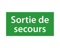 Étiquette pour BAES - Sortie de secours - pour BAES bloc autonome 200 * 100 mm