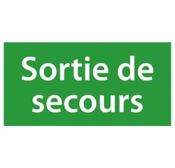 Étiquette pour BAES - Sortie de secours - pour BAES bloc autonome 200 * 100 mm