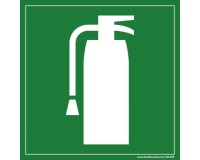Signalétique incendie - Pictogramme Extincteur - ISO 7001 250 x 250 mm PVC 2 mm