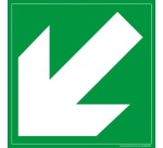Panneau sginalétique évacuation - Flèche diagonale