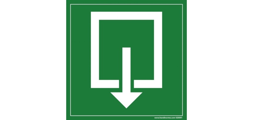 Panneau d'évacuation - Sortie de Secours - F001 - ISO 7010