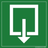 Panneau d'évacuation - Sortie de Secours - F001 - ISO 7010 250 x 250 mm PVC 2 mm