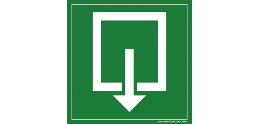 Panneau d'évacuation - Sortie de Secours - F001 - ISO 7010