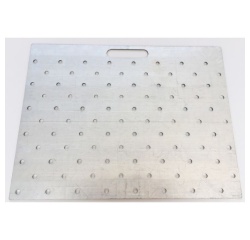 Gabarit de perçage acier pour clous podotactiles