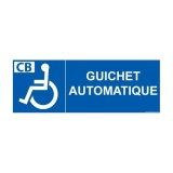 Signalisation - Guichet automatique - pour PMR  (210 x 75mm, PVC)