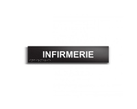 Infirmerie - Plaque de porte en braille et relief - 25 x 5cm