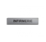 Infirmerie - Plaque de porte en braille et relief - 25 x 5cm