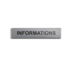 Informations - Plaque de porte en braille et relief - 25 x 5cm