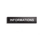 Informations - Plaque de porte en braille et relief - 25 x 5cm