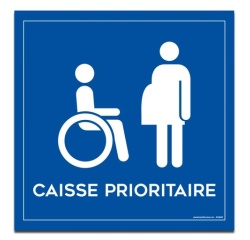 Panneau à suspendre caisse prioritaire