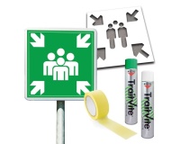 Kit - Point de Rassemblement - avec Pochoir, Panneau PVC et Peintures
