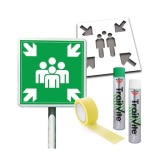 Kit - Point de Rassemblement - avec Pochoir + Panneau Couvre-Chant + Poteau + Peintures