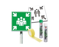Kit - Point de Rassemblement - avec Pochoir + Panneau Couvre-Chant + Poteau + Peintures