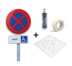 Kit complet HANDICAP panneau + pochoir
