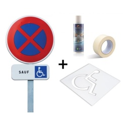 Kit complet HANDICAP panneau + pochoir