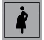 Pictogramme PI PF 059 - Accès prioritaire aux femmes enceintes - ISO 7001 en Gravoply