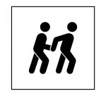 Pictogramme PI PF 047 - Accessibilité, assistant personnel disponible - ISO 7001 en Gravoply
