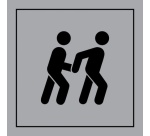 Pictogramme PI PF 047 - Accessibilité, assistant personnel disponible - ISO 7001 en Gravoply