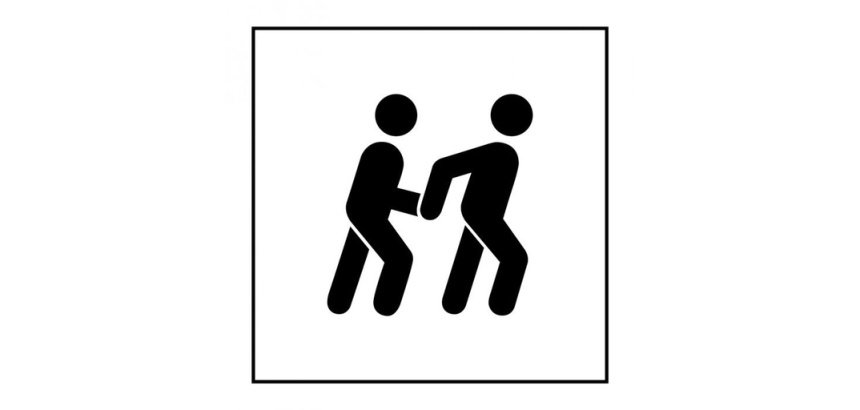 Pictogramme PI PF 047 - Accessibilité, assistant personnel disponible - ISO 7001 en Gravoply