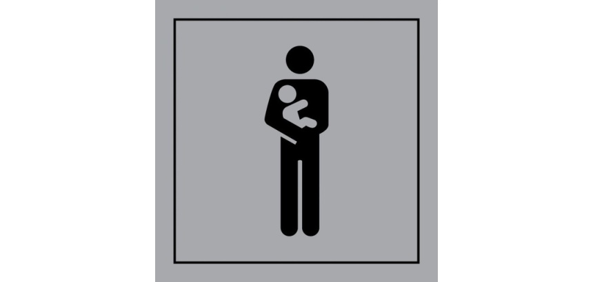 Pictogramme PI PF 058 - Accès prioritaire aux personnes avec enfant en bas âge - ISO 7001 en Gravoply