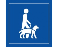 Pictogramme PI PF 046 - Accessibilité, chien guide ou d'assistance - ISO 7001  (350 x 350 mm, PVC)