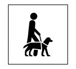 Pictogramme PI PF 046 - Accessibilité, chien guide ou d'assistance - ISO 7001 en Gravoply